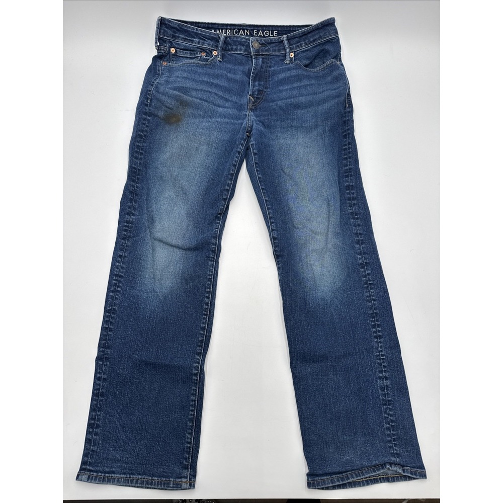 American Eagle Relaxed Straight Jeans Men's Size 32x30 Blue Denim Medium Wash